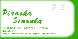 piroska simonka business card